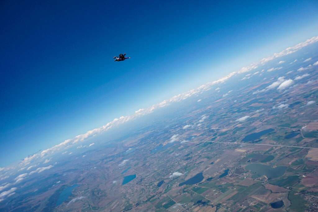 Skydiving over Colorado
