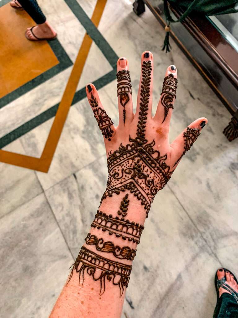 Henna tatto done in India