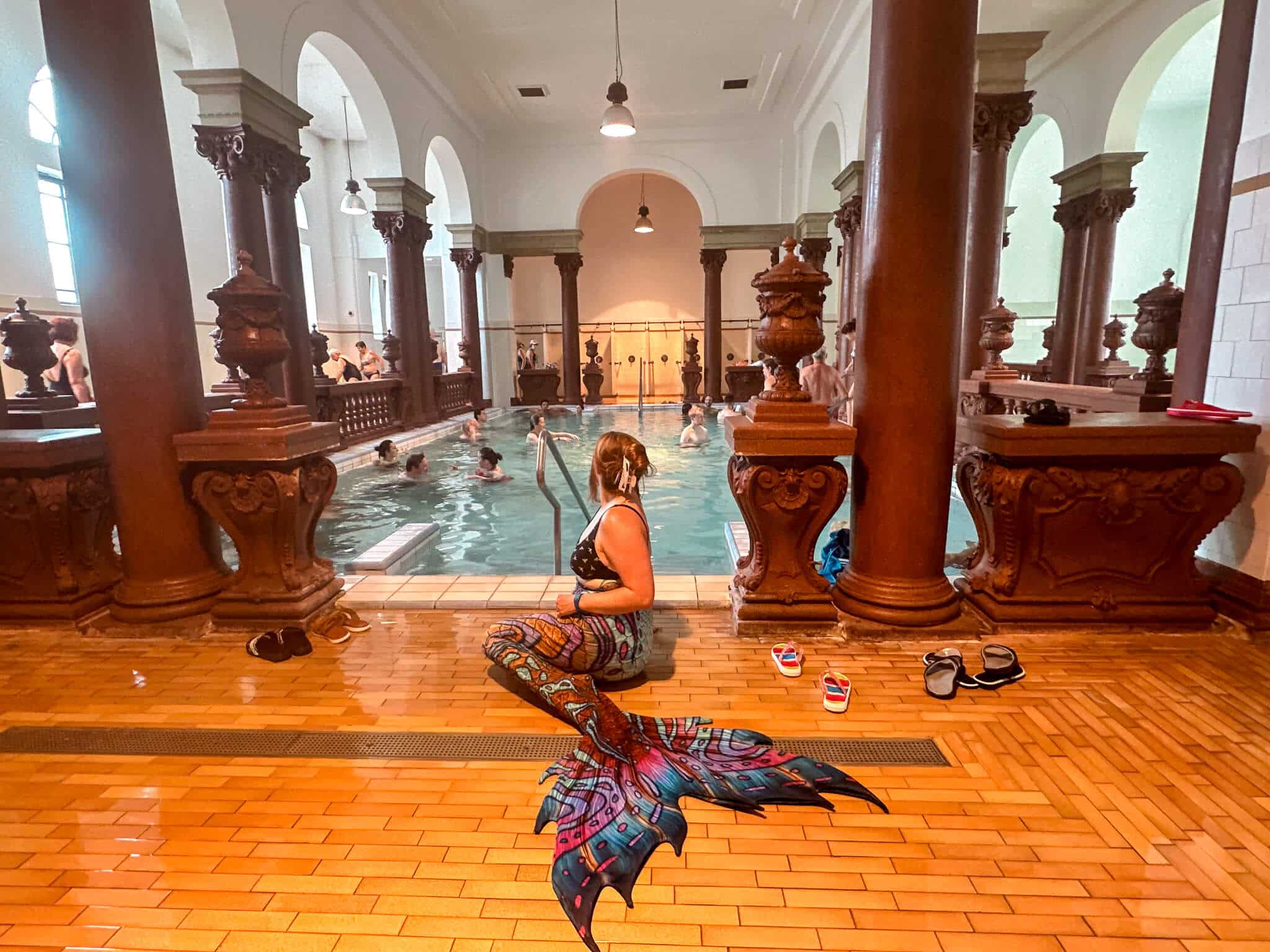 Mermaid in the interior of Szechenyi Spa in Budapest