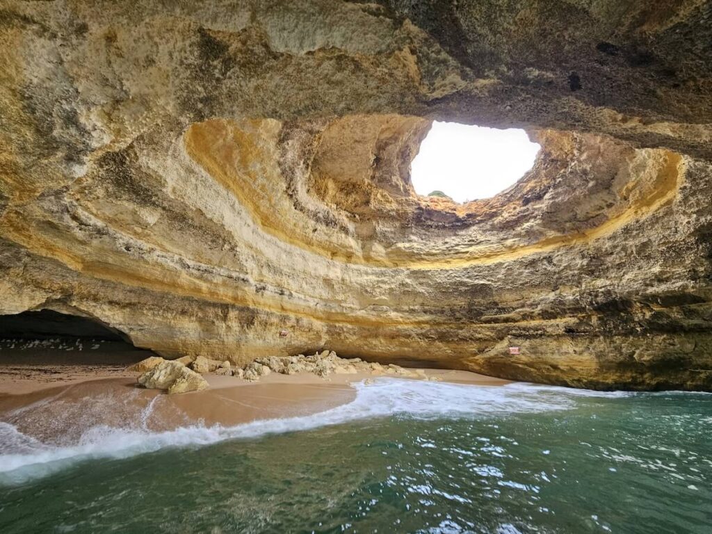 Infamous Benagil cave in Algarve, Portugal - a perfect addition to an August Bucket List