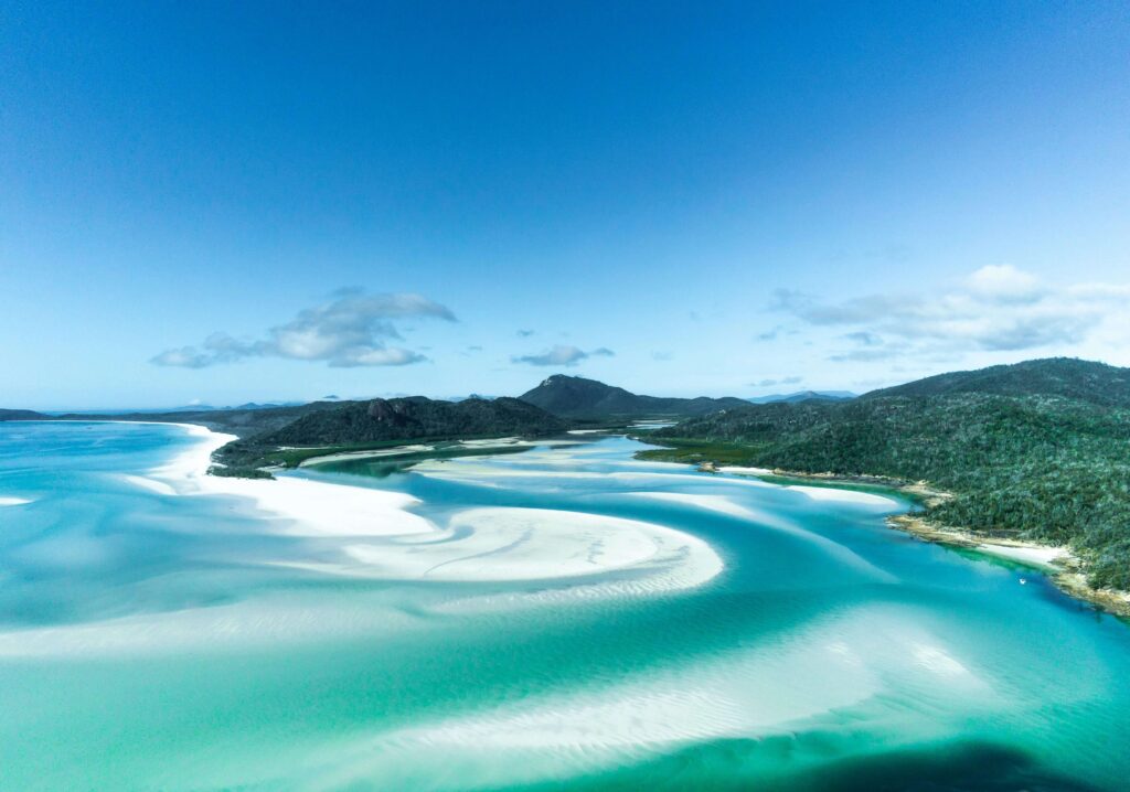 An above view of whitsunday, an area in north Queensland, Austrailia