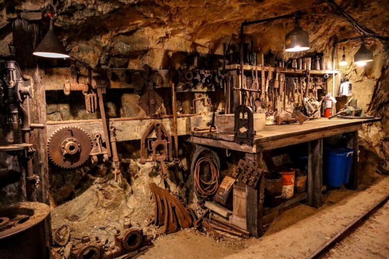 Workbench at old mine in Cripple Creek at Mollie Kathleen