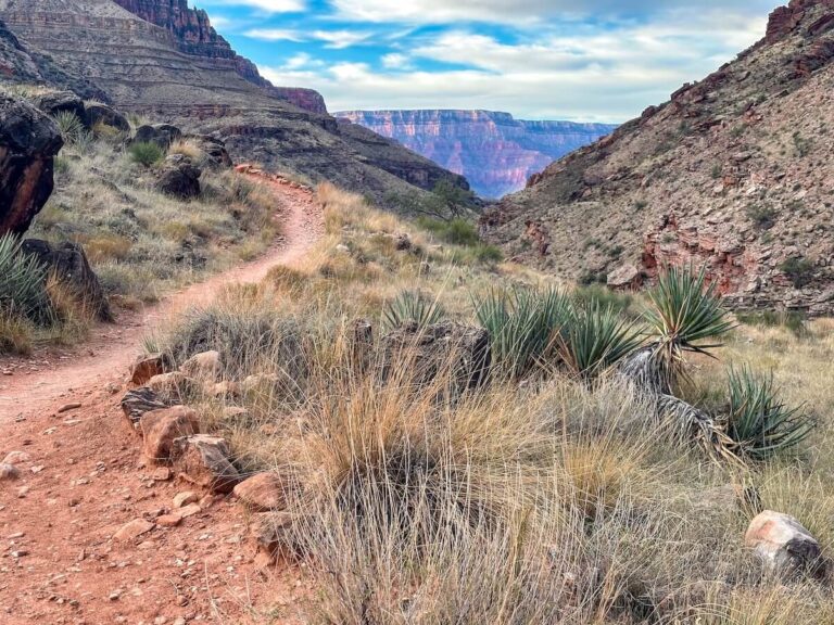 Hiking the North Kaibab trail in the Grand Canyon