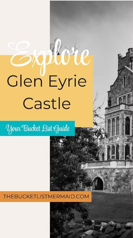 A pinterest pin calling travelers to explore glen eyrie castle in colorado