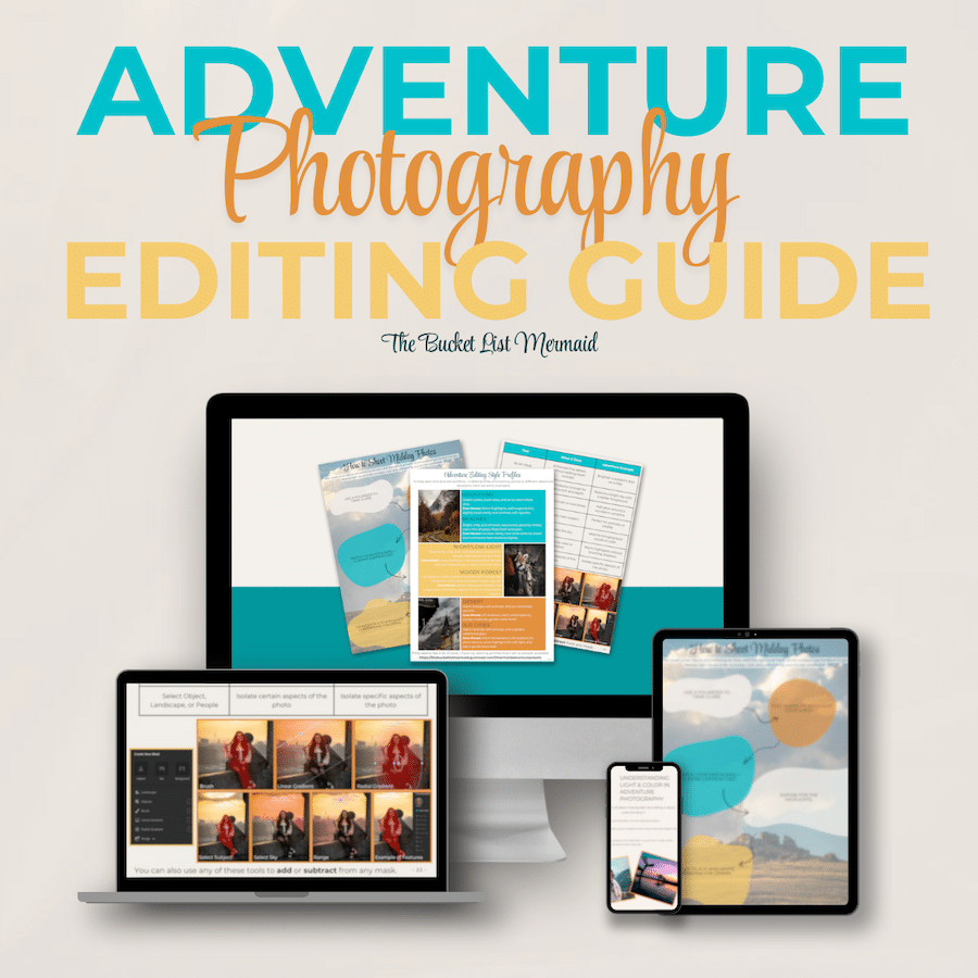 A photography editing guide mockup