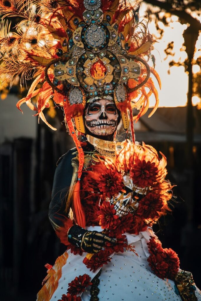A scary catrina in Albuquerque for day of the dead
