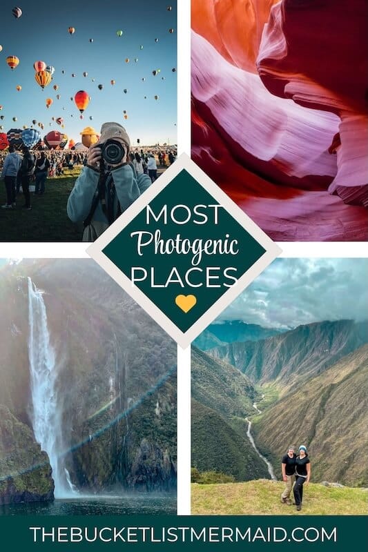 a pinterest pin for the most photogenic places in the world